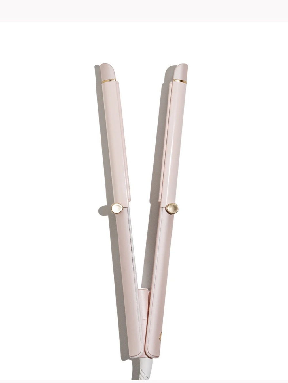 T3 Pink Ceramic Hair Straightener with Gold Accents